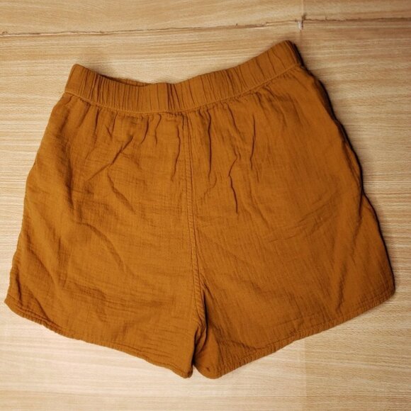 Universal Thread Womens Gold Gauzy Elastic Waist Shorts XS - Picture 1 of 5